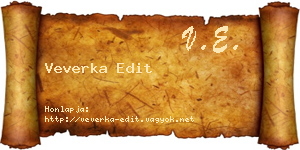 Veverka Edit névjegykártya